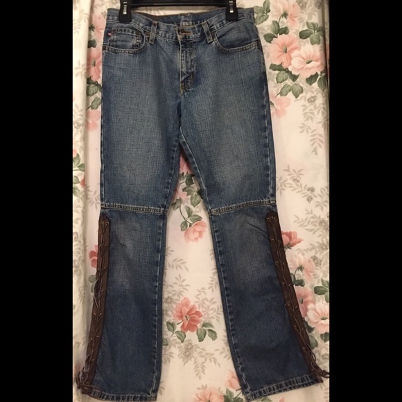 Ralph Lauren Denim - Vintage/Retro Ralph Lauren Lace Up Signature Jeans, Size: 6